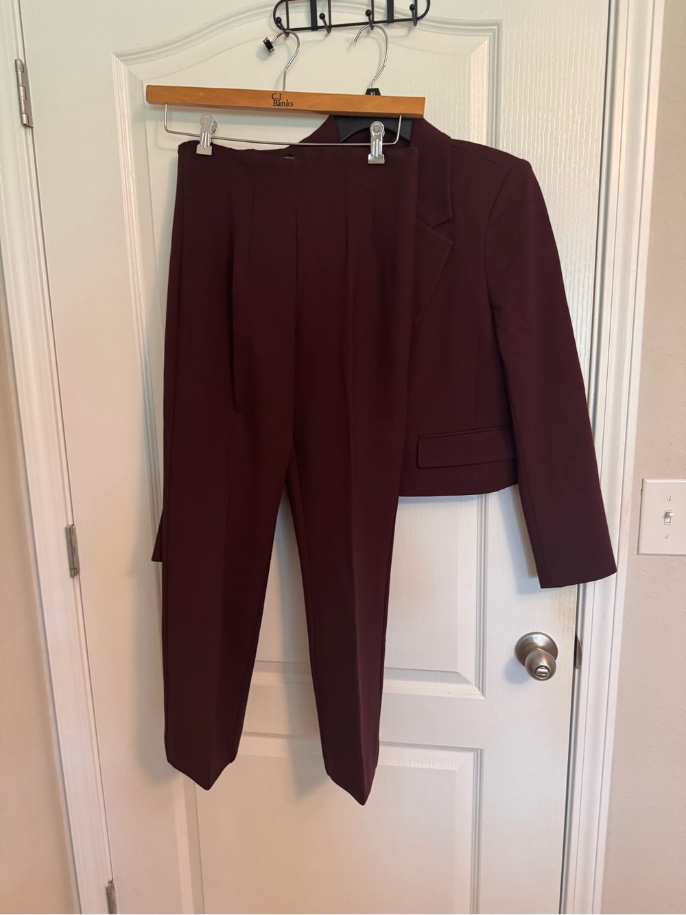 Women’s Tailored Burgundy Pants and blazer